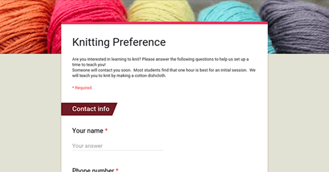 Learn to Knit at OCSRI! picture
